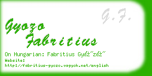 gyozo fabritius business card